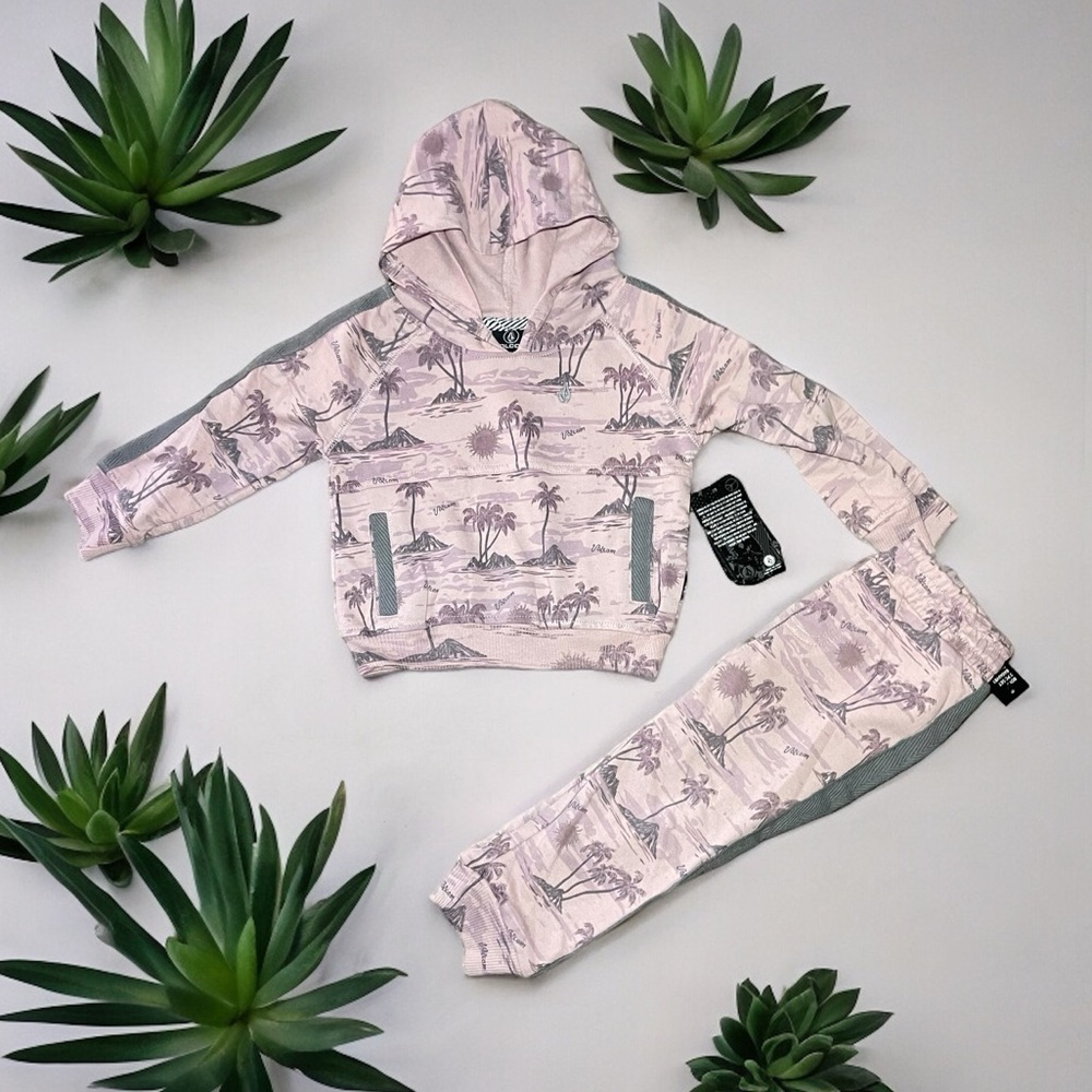 Purple Sweat Volcom Set